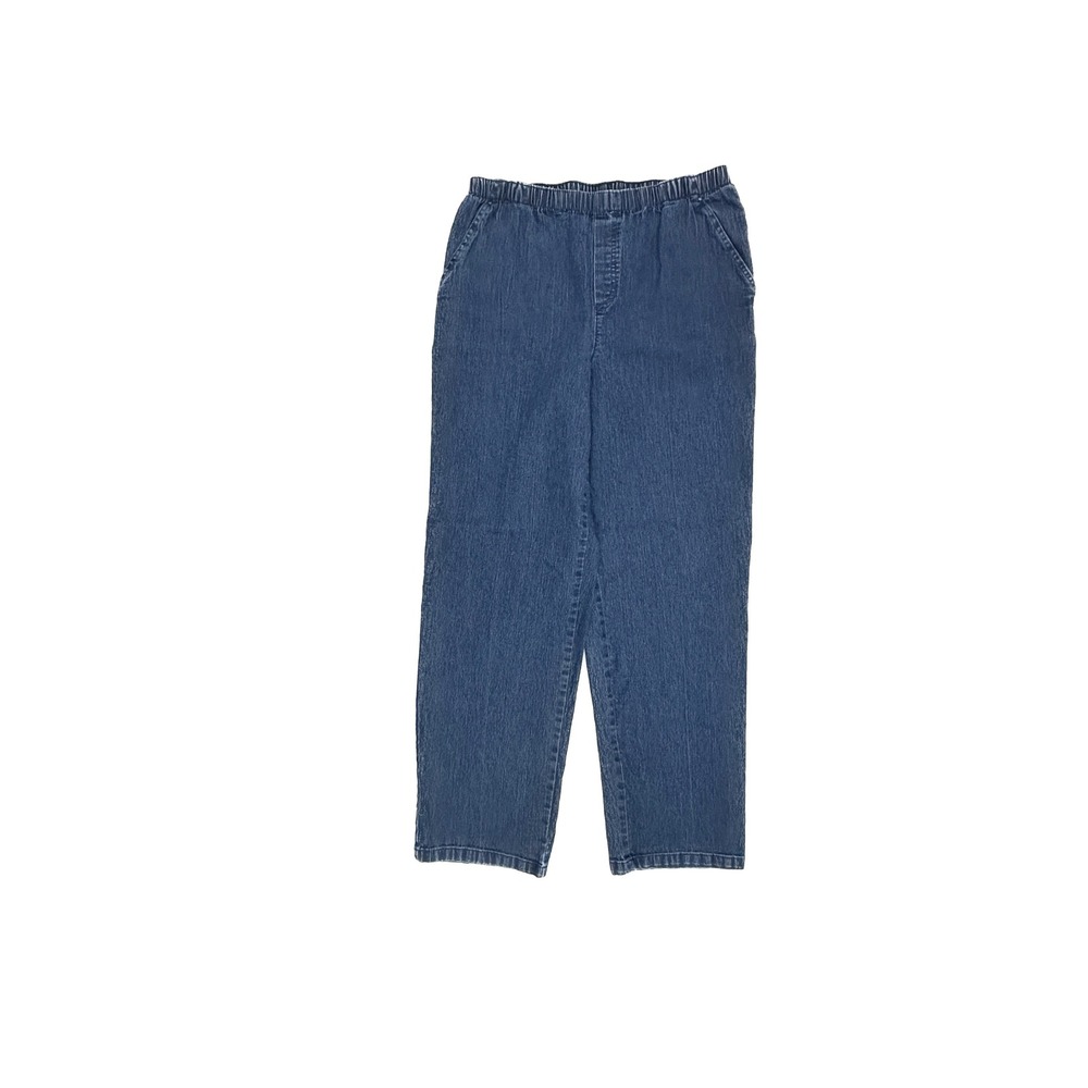 Southern Lady Pull On Jeans Womens 6 Dark Blue Elastic Waist Ankle